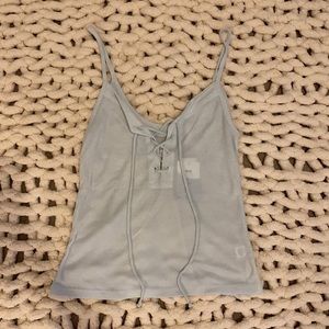 NWT PacSun light blue ribbed spaghetti strap tank